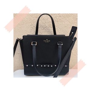 KATE SPADE JEWELED SMALL HADLEE SATCHEL